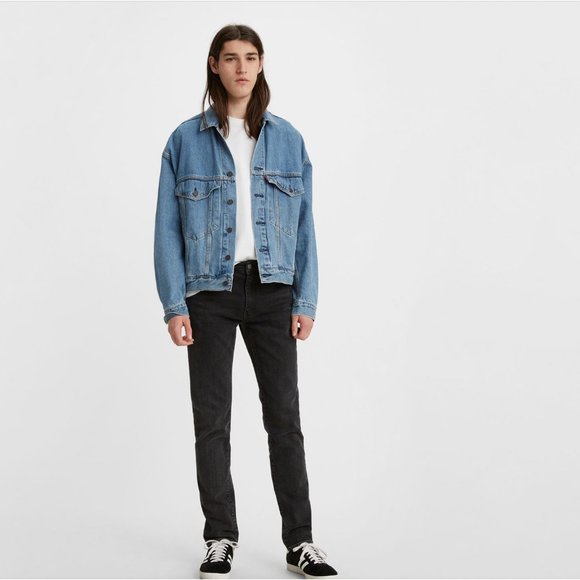 Levi's 511 SLIM FIT FLEX MEN'S BLACK JEANS - Picture 2 of 7